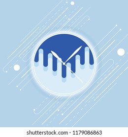 Hanging wall clock quality poster, stock vector