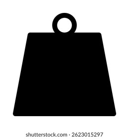 Peso colgante: Representa la masa en medidas físicas Icon Vector.