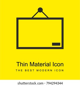 Hanging whiteboard bright yellow material minimal icon or logo design