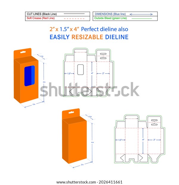 Hanging Window Box Bottom Snap Lock Stock Vector (Royalty Free ...
