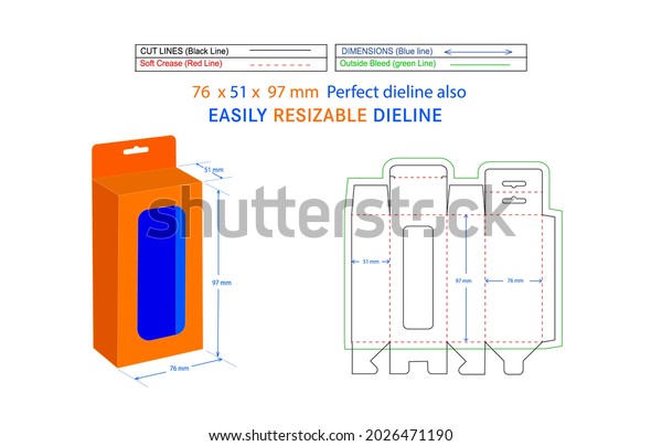 Hanging Window Box Bottom Snap Lock 库存矢量图（免版税）2026471190 | Shutterstock