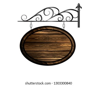 hanging, wooden Board vector, wooden object for text.