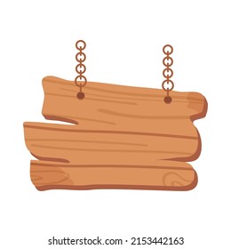 hanging wooden sign board icon isolated