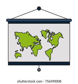hanging world map