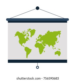 hanging world map