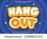 hangout editable text effect template use for business brand and logo design
