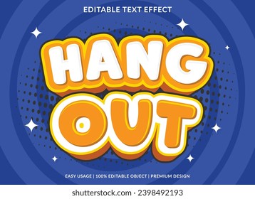 hangout editable text effect template use for business brand and logo design