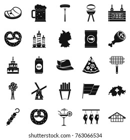 Hangout icons set. Simple set of 25 hangout vector icons for web isolated on white background