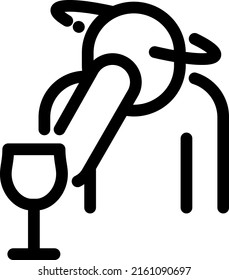 Icono de resaca, ilustración vectorial