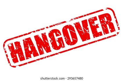 Hangover red stamp text on white