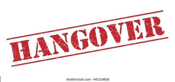 hangover vector stamp on white background