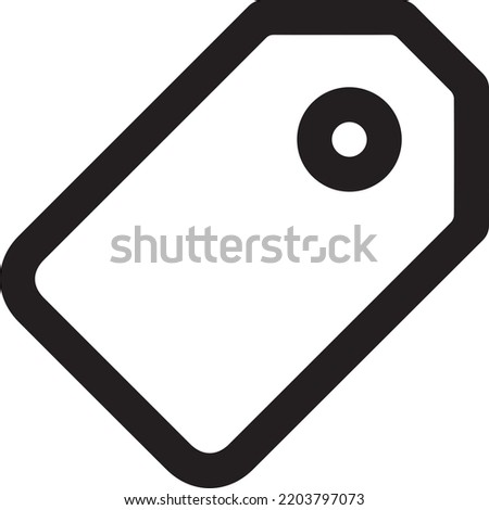 Hangtag, hang tag label flat icon for apps and websites, Vector icon Sale tags. Price tag label icon, Vector sale gift blank pricetag outline isolated on white background