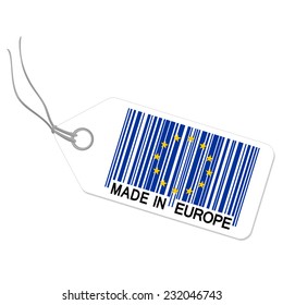 Hangtag with MADE IN EUROPE