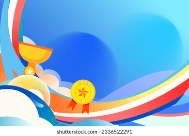 Hangzhou Asian Games Universiade Games Winning Vector Illustration