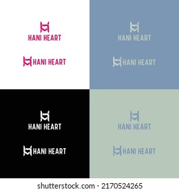 Hani Heart - Letter H Logo Design Template
