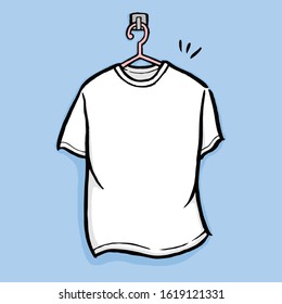 haning t-shirt illustration for T-shirt design mock up