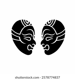 hanja mask vektor ilustration.hanja mask ideas