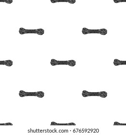 Hank of climbing rope.Mountaineering single icon in black style vector symbol stock illustration web.