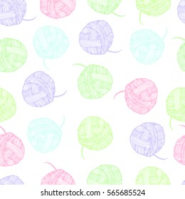 Hanks illustration. Rope seamless pattern