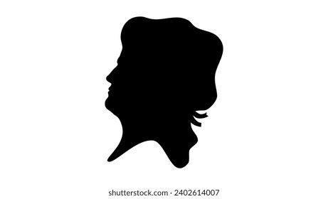 Hannah More, black isolated silhouette