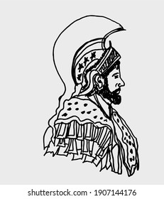 Hannibal barca and the elephant army graphic design vector art