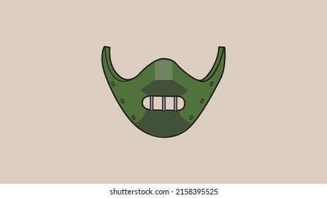 Hannibal Half Face Mask Vector Illustration