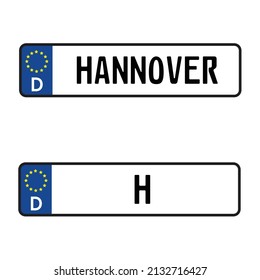 Hannover Car License Plate - Vehicle registration plates of Germany