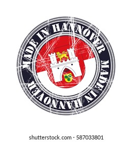 Hannover city vector grunge rubber stamp