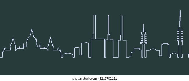 Hannover Single Line Skyline