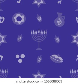 Hannukah holiday seamless pattern. Festive design element for prints, textile, decoration. Vector illustration.