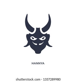 hannya isolated icon. Simple element illustration from asian concept. hannya editable logo symbol design on white background. Can be use for web and mobile.