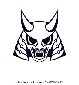 Hannya Mask devil Illustration 