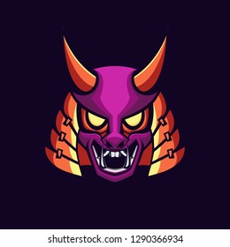 Hannya Mask devil Illustration 