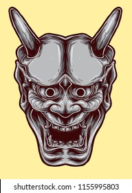 hannya mask vector