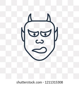 Hannya vector outline icon isolated on transparent background, high quality linear Hannya transparency concept can be used web and mobile