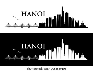 Hanoi skyline - Vietnam - vector illustration