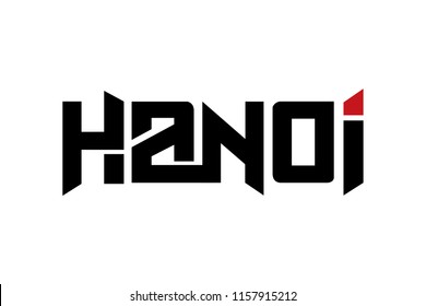 Hanoi typography design vector, for t-shirt, poster and other uses