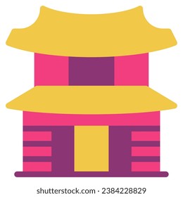 Hanok icon illustration, for UIUX, Infographic, etc