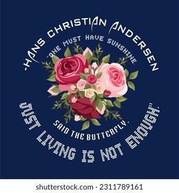 HANS CHRISTIAN ANDERSEN girls tee design color full new style.eps