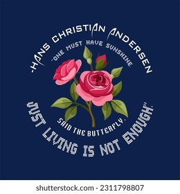 HANS CHRISTIAN ANDERSEN girls tee design color full.