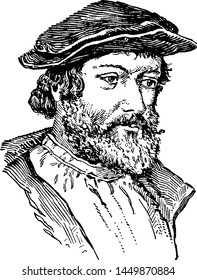 Hans Holbein, vintage engraved illustration