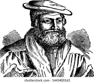 Hans Sachs, vintage engraved illustration