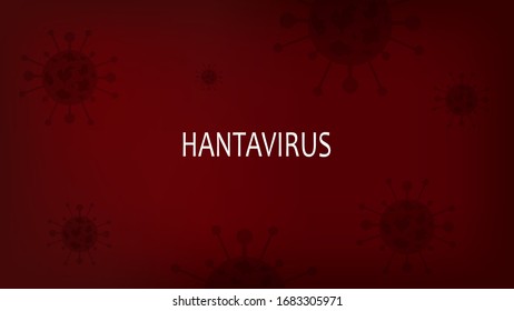 Brote de Hantavirus, ilustración vectorial, fondo con bacterias de virus peligrosas como la salud pandémica, riesgo con la enfermedad celular.