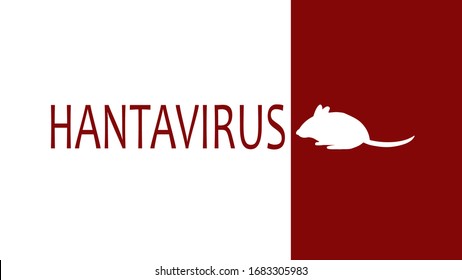 Brote de Hantavirus, ilustración vectorial, fondo con bacterias de virus peligrosas como la salud pandémica, riesgo con la enfermedad celular.