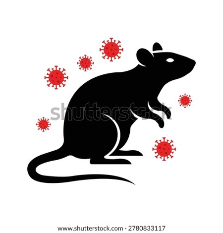 Hantavirus Rat Infection Vector Illustration Showing Dangerous Rodent Disease Transmission Risk
