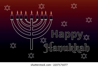 Hanukkah Background Image, 19 December. vector illustration eps.10