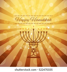 Hanukkah background with menorah