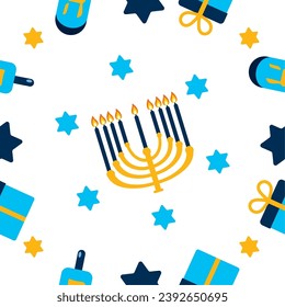 hanukkah background menorah illustration design
