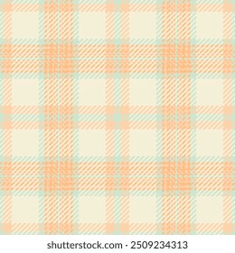 Hanukkah background seamless textile, colorful pattern check plaid. Wedding tartan vector texture fabric in orange and beige colors palette.