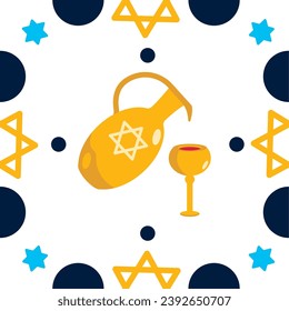hanukkah background wine illustration design